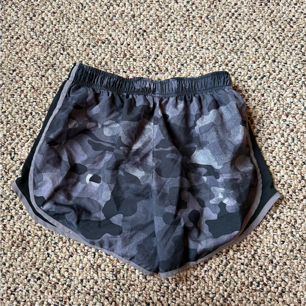 Nike Women's Black Camo Athletic Shorts - Picture 2 of 3